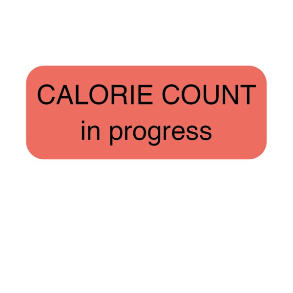 Nevs Calorie Count In Progress Label 7/8 x 1-5/8" D-0513 - main
